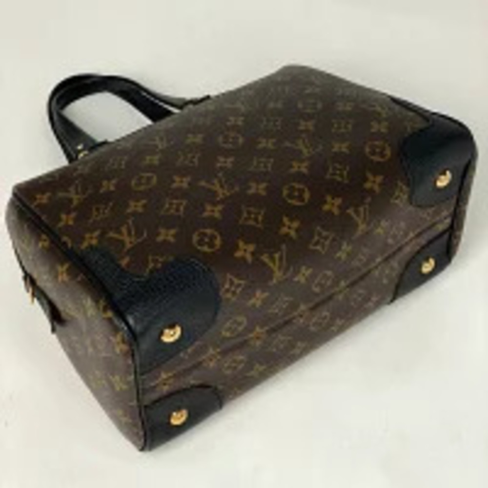 Louis Vuitton handbag black Monogram brown Retiro Black Brown